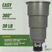 Moultrie Voerautomaat met Bluetooth 5-Gallon All-in-One met 18,5 Liter Ton