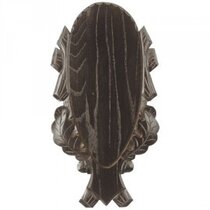 Trofeeplank Damhert Delux donker eiken houtsnijwerk 40 x 20 cm