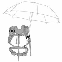 EuroSCHIRM Swing Handsfree Draagsysteem voor Handsfree Paraplu's Zwart