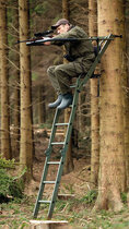 Opvouwbare aluminium aanzit ladder met zitje