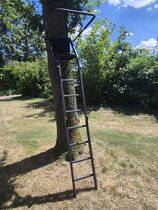 Opvouwbare aluminium aanzit ladder met zitje 2.0