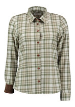 Tom Collins Dames Flanellen Blouse Geruit – Oliv