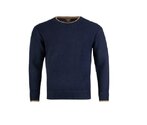 JACK-PYKE-Trui-Ashcombe-100-Lamswol-Crew-Knit-Blue