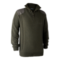 Deerhunter-Sheffield-Knit-Trui-met-zip-neck-Green-Melange