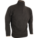 JACK-PYKE-Trui-Ashcombe-100-Lamswol-Zip-Knit-Donker-Olijf